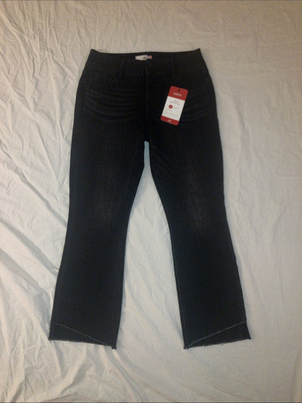 CAbi Black Cropped Bootcut Stretch Jeans